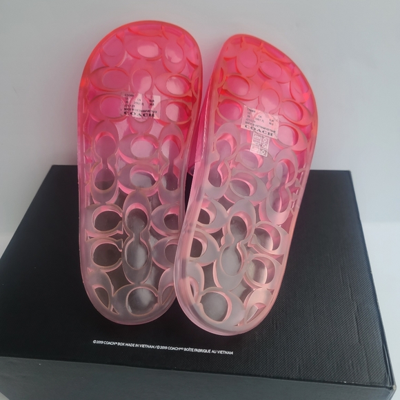 COACH Women's Ulyssa Pool Slides Pink Size 9 B -Medium - Picture 6 of 6
